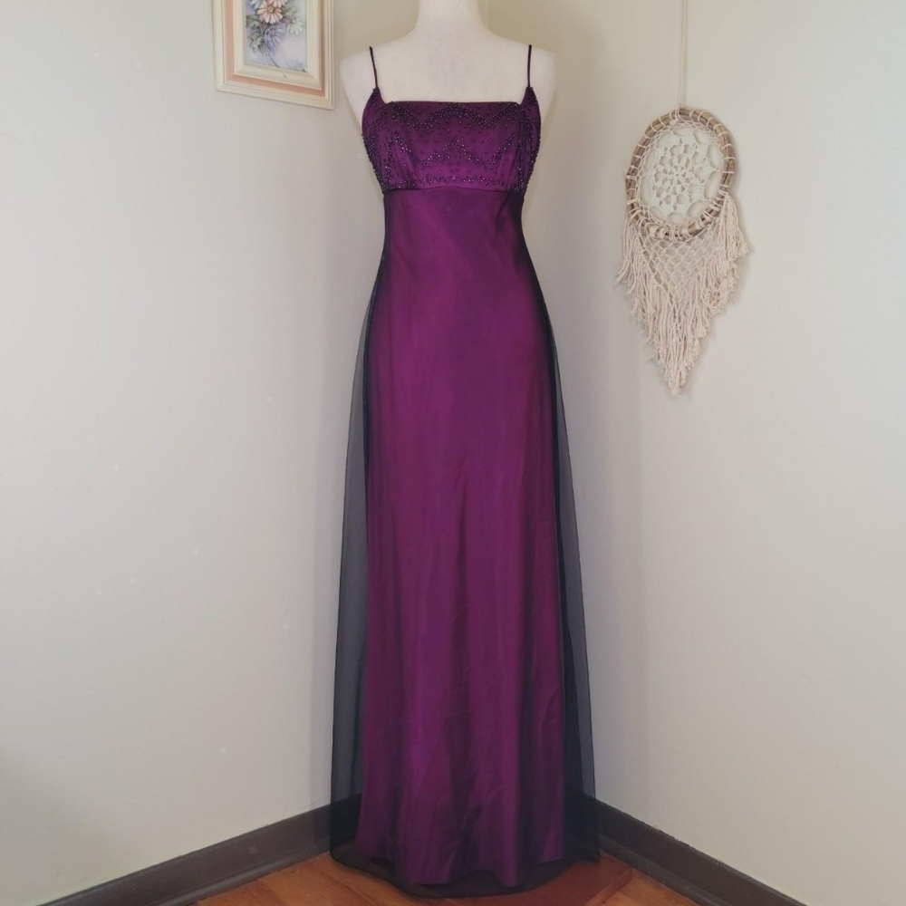 Blondie Nites by Jaslene | Vintage Whimsigoth Beaded Mesh Prom Dress